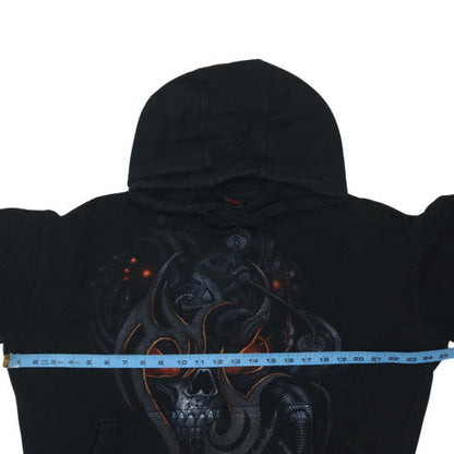 Mens UK Size L Spiral Black Pullover Hoodie