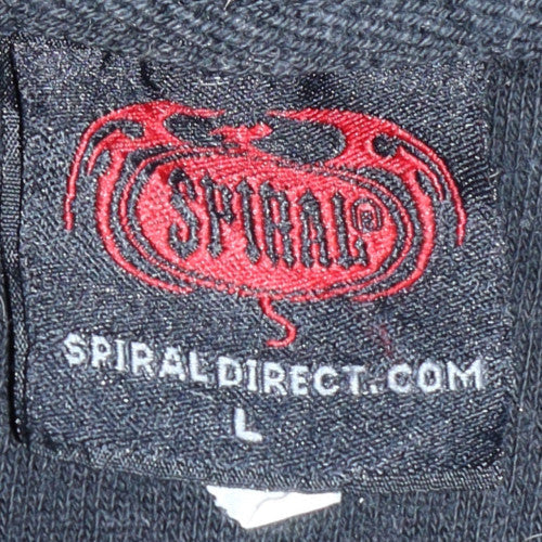 Mens UK Size L Spiral Black Pullover Hoodie