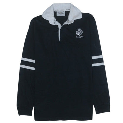Mens UK Size XL Rugby Nations Black Henley Sweatshirt