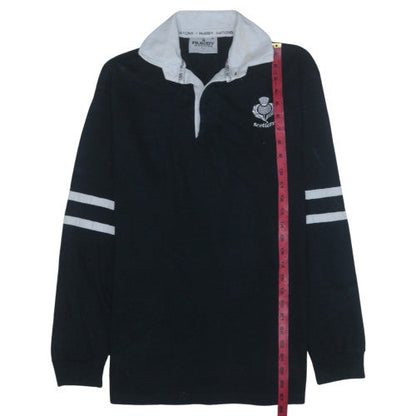 Mens UK Size XL Rugby Nations Black Henley Sweatshirt