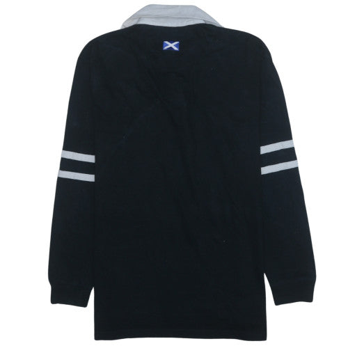 Mens UK Size XL Rugby Nations Black Henley Sweatshirt