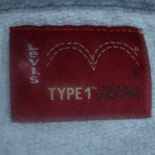 Mens UK Size M Levi's Grey Pullover Hoodie