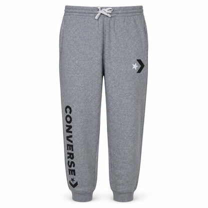 Converse Mens Grey Jogger Sweatpants L Regular Fit Fleece Activewear