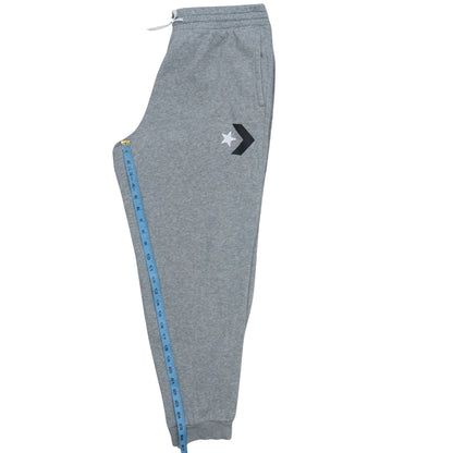 Converse Mens Grey Jogger Sweatpants L Regular Fit Fleece Activewear