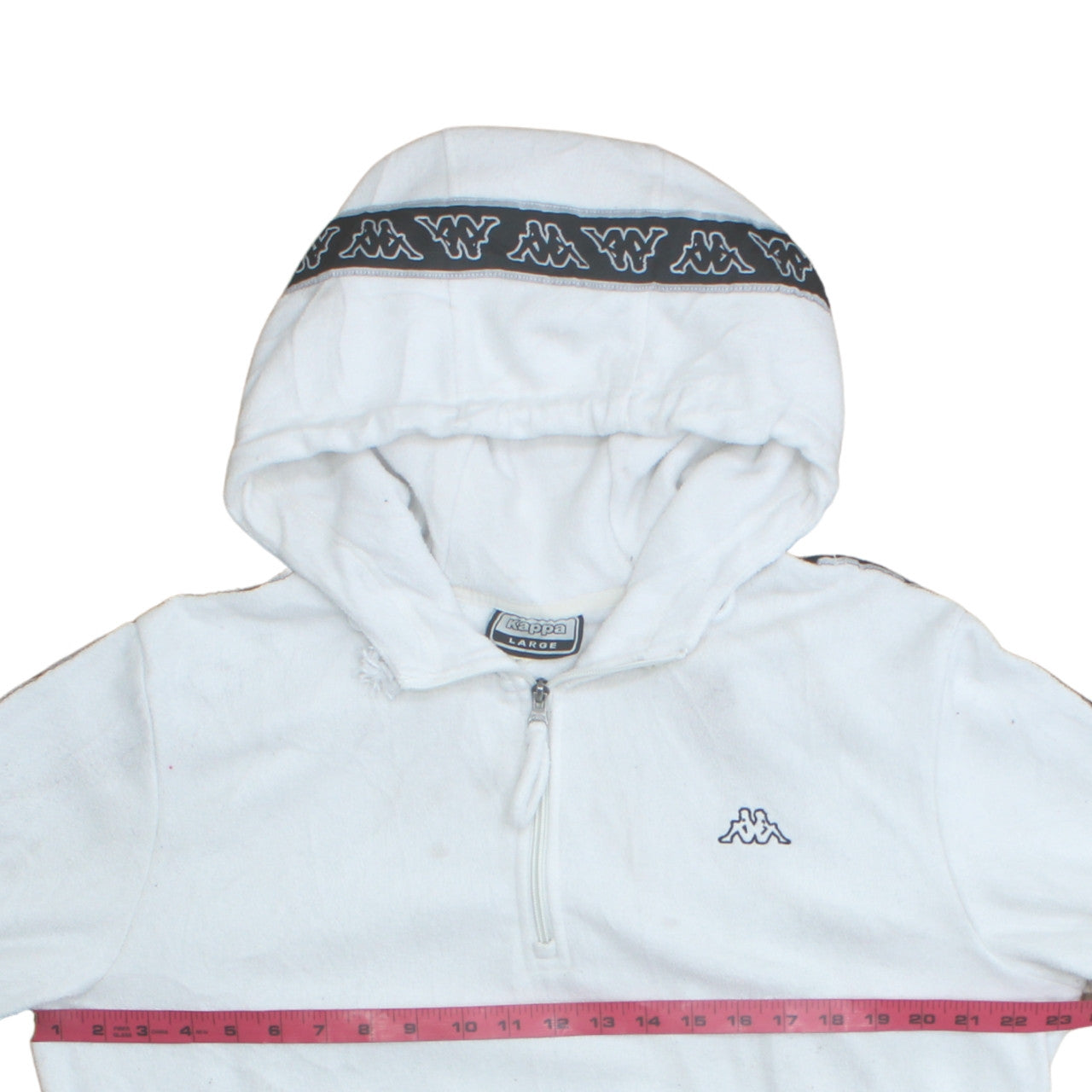 Mens UK Size L Kappa White Pullover Hoodie