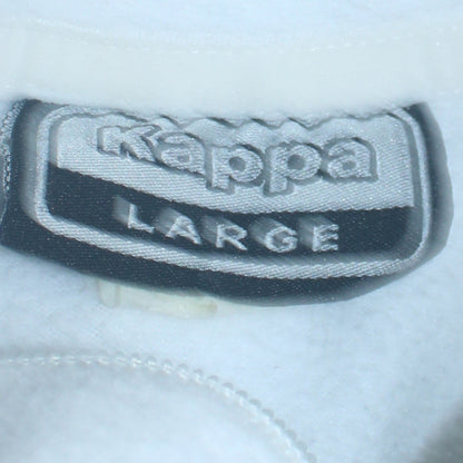 Mens UK Size L Kappa White Pullover Hoodie