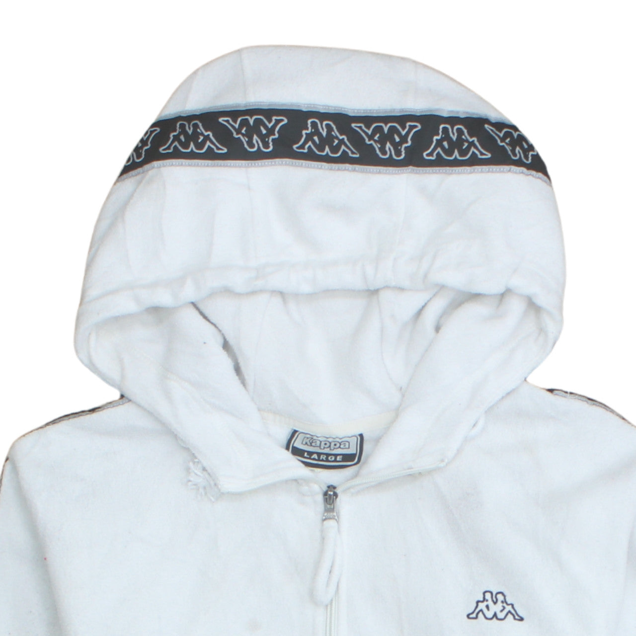 Mens UK Size L Kappa White Pullover Hoodie