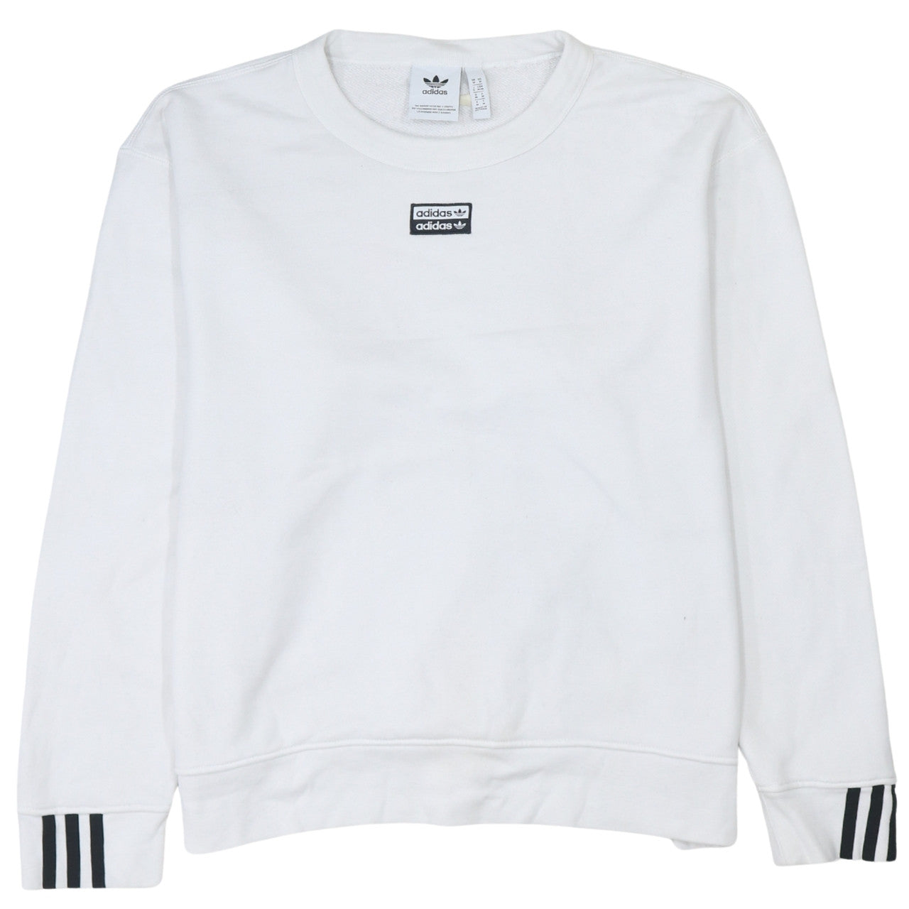 Mens UK Size M adidas White Pullover Sweatshirt