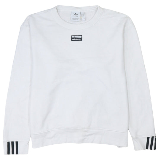 Mens UK Size M adidas White Pullover Sweatshirt