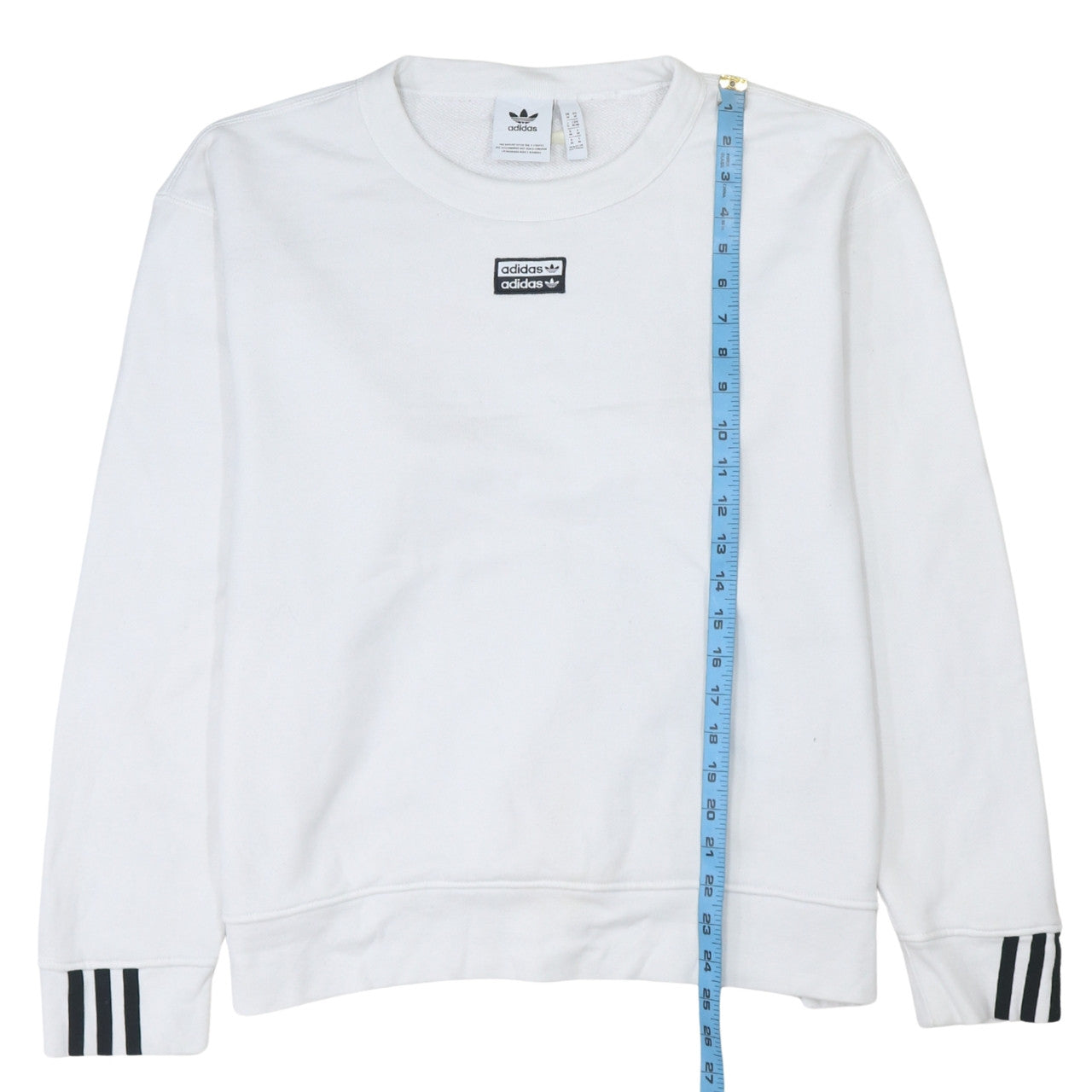Mens UK Size M adidas White Pullover Sweatshirt