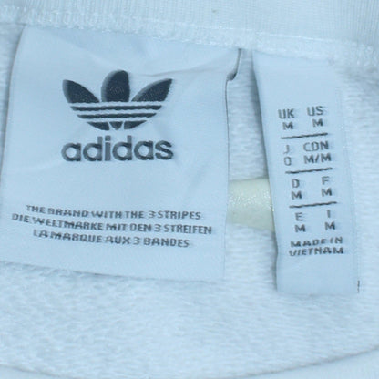 Mens UK Size M adidas White Pullover Sweatshirt