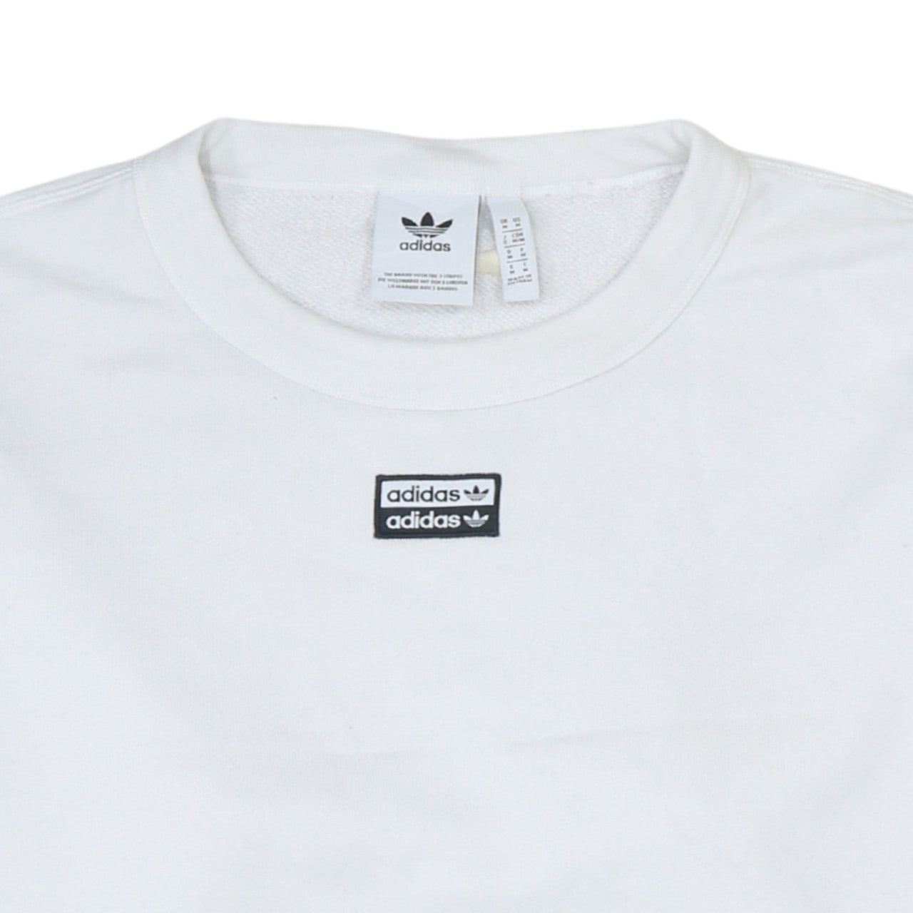 Mens UK Size M adidas White Pullover Sweatshirt