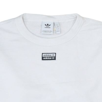 Mens UK Size M adidas White Pullover Sweatshirt