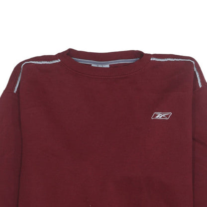 Mens UK Size L Reebok Red Pullover Sweatshirt
