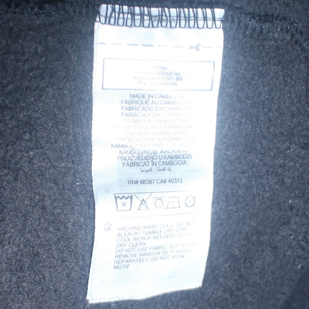 Mens UK Size M adidas Black Pullover Hoodie