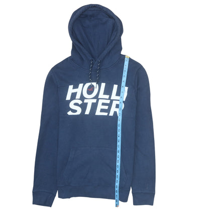 Mens UK Size M Hollister Blue Pullover Hoodie