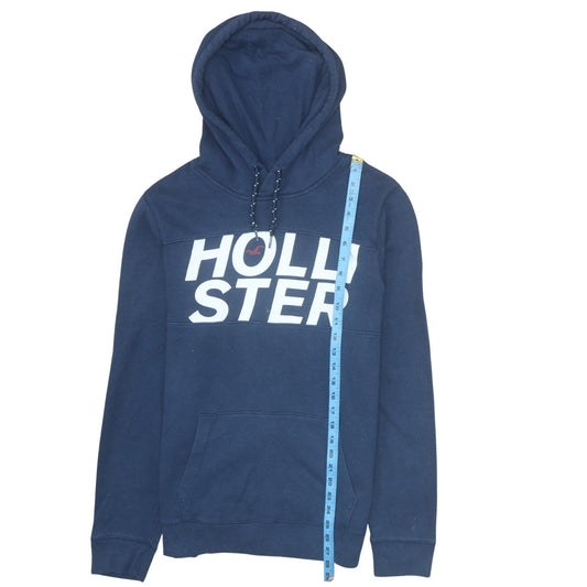 Mens UK Size M Hollister Blue Pullover Hoodie