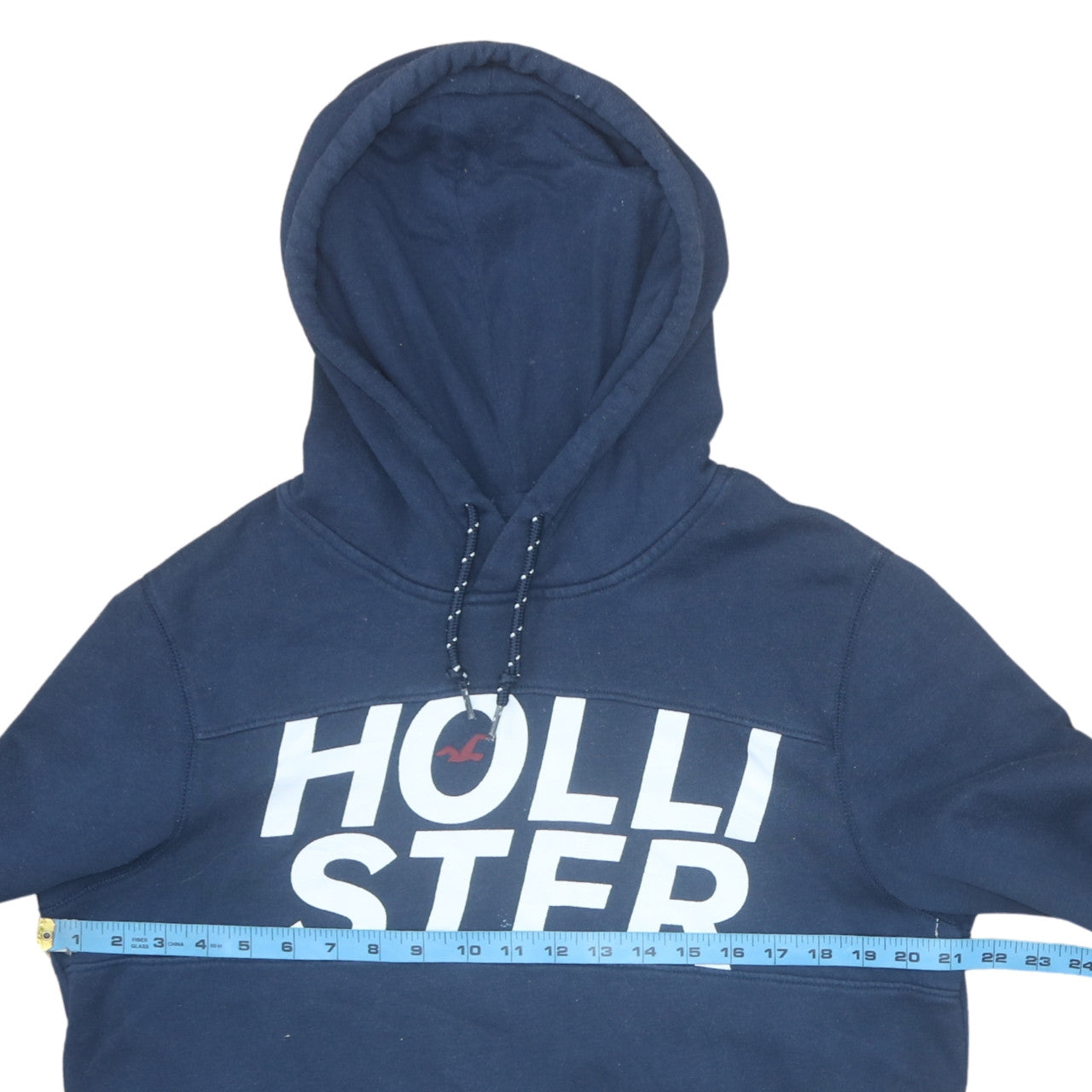 Mens UK Size M Hollister Blue Pullover Hoodie