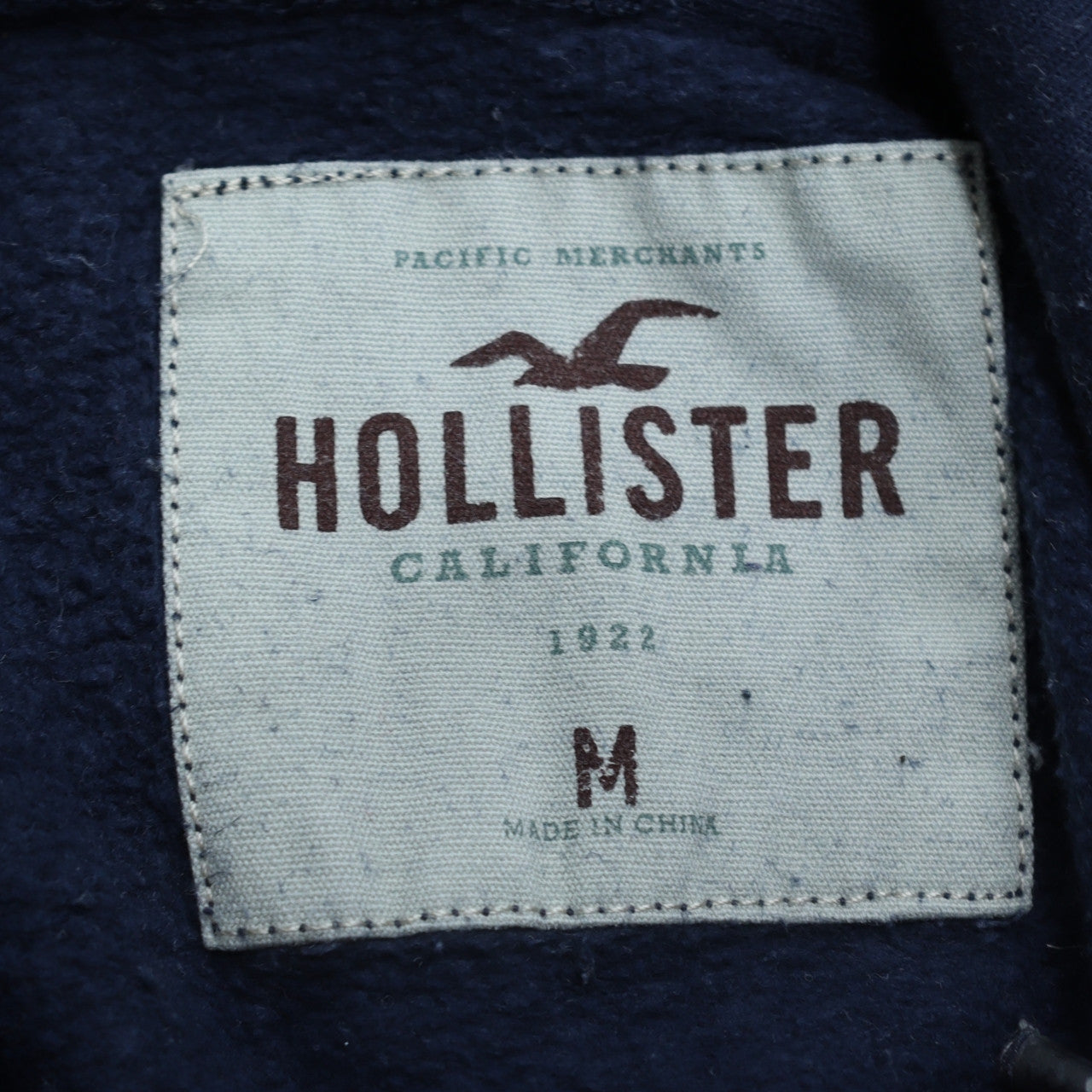 Mens UK Size M Hollister Blue Pullover Hoodie