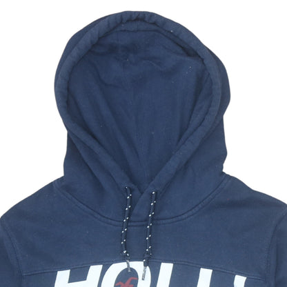 Mens UK Size M Hollister Blue Pullover Hoodie