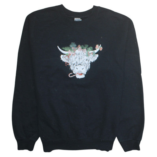 Womens UK Size M Gildan Black Pullover Sweatshirt