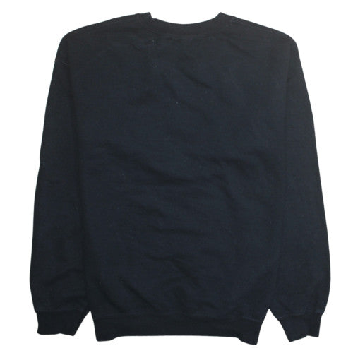 Womens UK Size M Gildan Black Pullover Sweatshirt