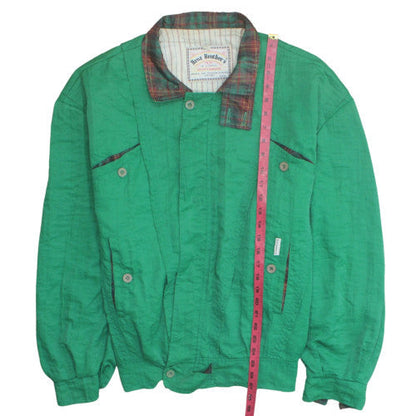 Broz Brother's Men's Green Cotton Bomber Jacket Size L Vintage