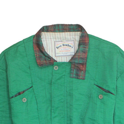 Broz Brother's Men's Green Cotton Bomber Jacket Size L Vintage