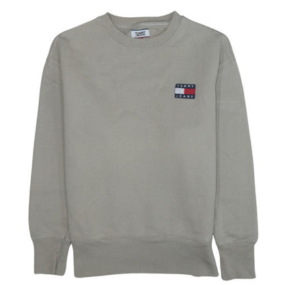 Mens UK Size L Tommy Jeans Beige Pullover Sweatshirt
