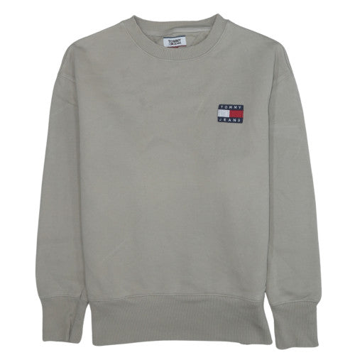 Mens UK Size L Tommy Jeans Beige Pullover Sweatshirt