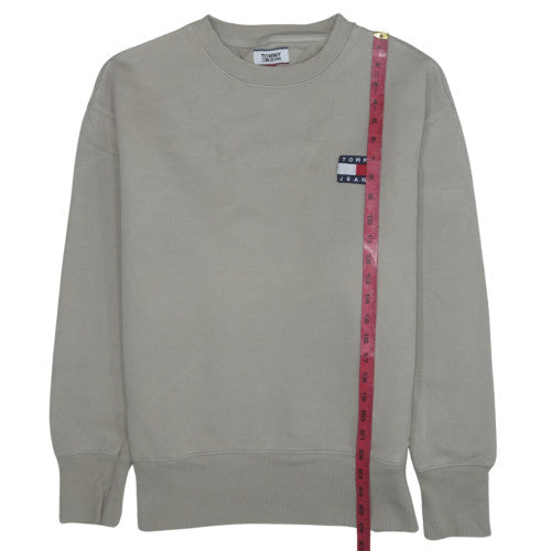Mens UK Size L Tommy Jeans Beige Pullover Sweatshirt