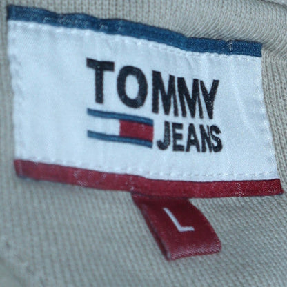 Mens UK Size L Tommy Jeans Beige Pullover Sweatshirt
