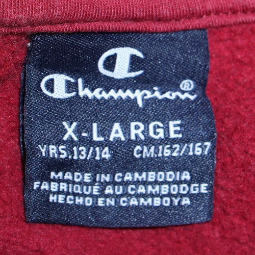 Teens UK Size XL Champion Red Pullover Hoodie