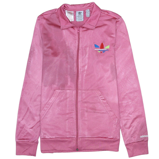 Womens UK Size L adidas Pink Full Zip Sweatshirt
