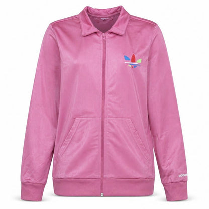 Womens UK Size L adidas Pink Full Zip Sweatshirt
