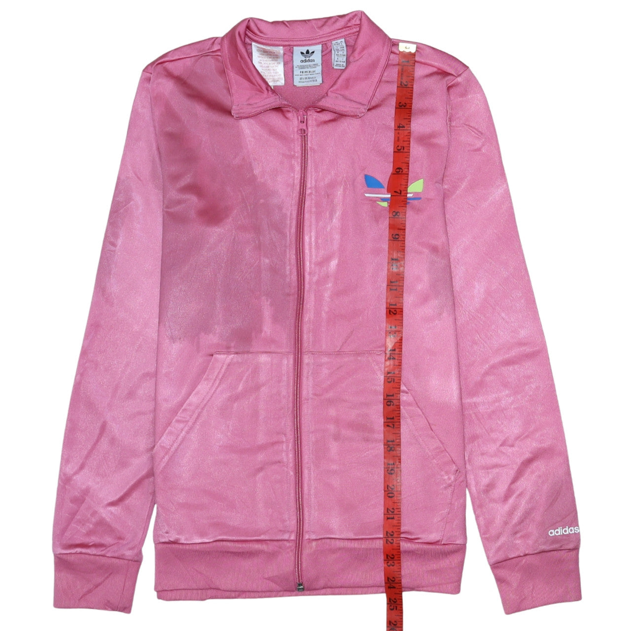 Womens UK Size L adidas Pink Full Zip Sweatshirt