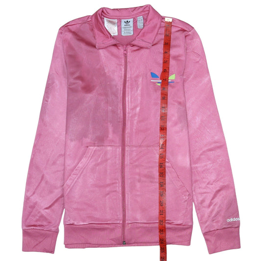Womens UK Size L adidas Pink Full Zip Sweatshirt