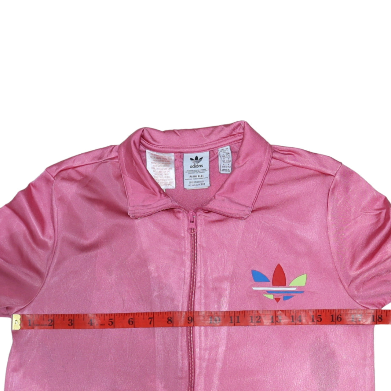 Womens UK Size L adidas Pink Full Zip Sweatshirt