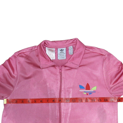 Womens UK Size L adidas Pink Full Zip Sweatshirt