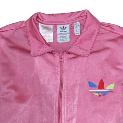 Womens UK Size L adidas Pink Full Zip Sweatshirt