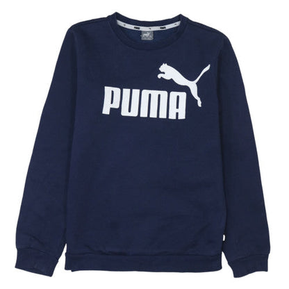 Puma Boys Blue Logo Pullover Fleece Sweatshirt 14-15 Years