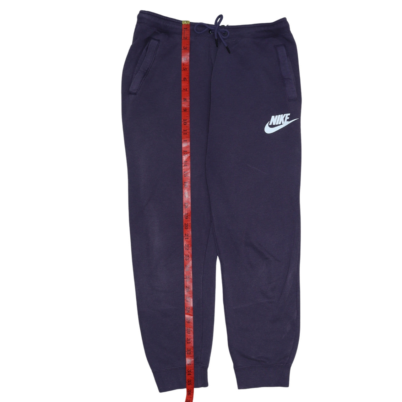 Nike Women's Blue Jogger Sweatpants M Fleece Tapered Athletic Trousers