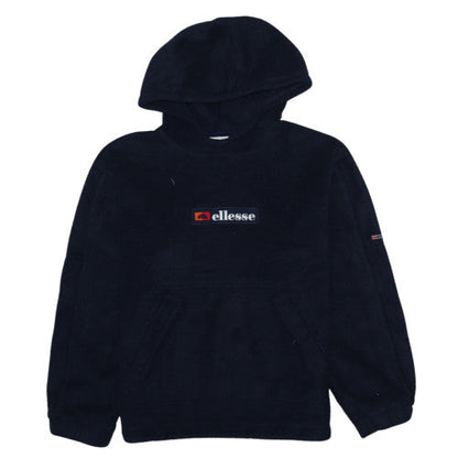 Ellesse Girls Black Fleece Pullover Hoodie Size 14 Years Hooded Sweatshirt