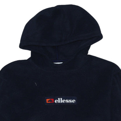 Ellesse Girls Black Fleece Pullover Hoodie Size 14 Years Hooded Sweatshirt