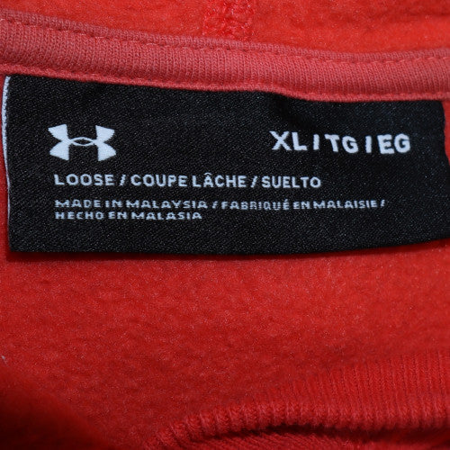 Mens UK Size XL Under armour Red Pullover Hoodie