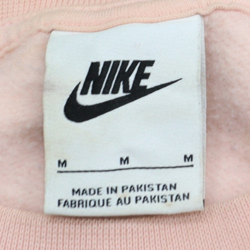 Womens UK Size M Nike Pink Pullover Sweatshirt