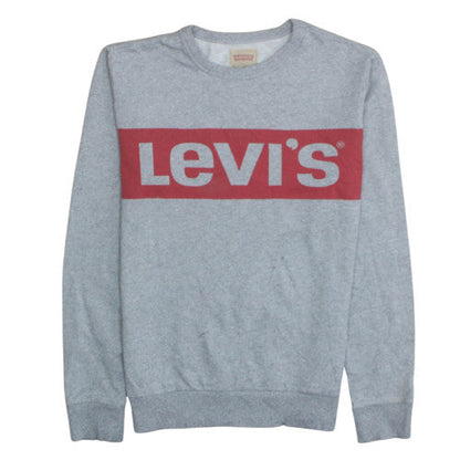 Levi's Boys Grey Logo Pullover Sweatshirt Size 14 Years Crew Neck