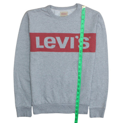 Levi's Boys Grey Logo Pullover Sweatshirt Size 14 Years Crew Neck