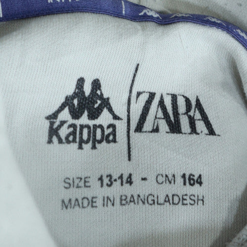 Boys UK Size 13-14 Years Kappa White Pullover Hoodie