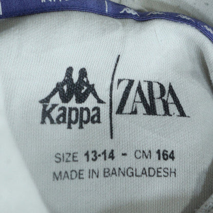 Boys UK Size 13-14 Years Kappa White Pullover Hoodie